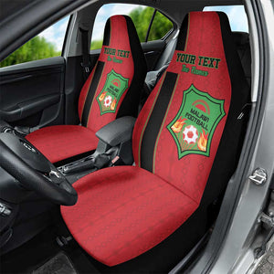 Custom Afro Malawi Football Car Seat Cover Go Champions - African Pattern