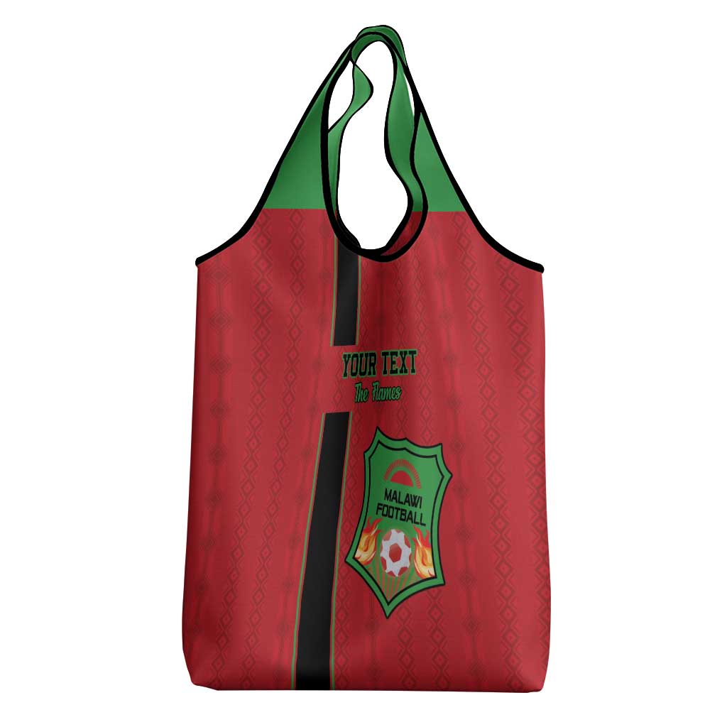 Custom Afro Malawi Football Grocery Bag Go Champions - African Pattern