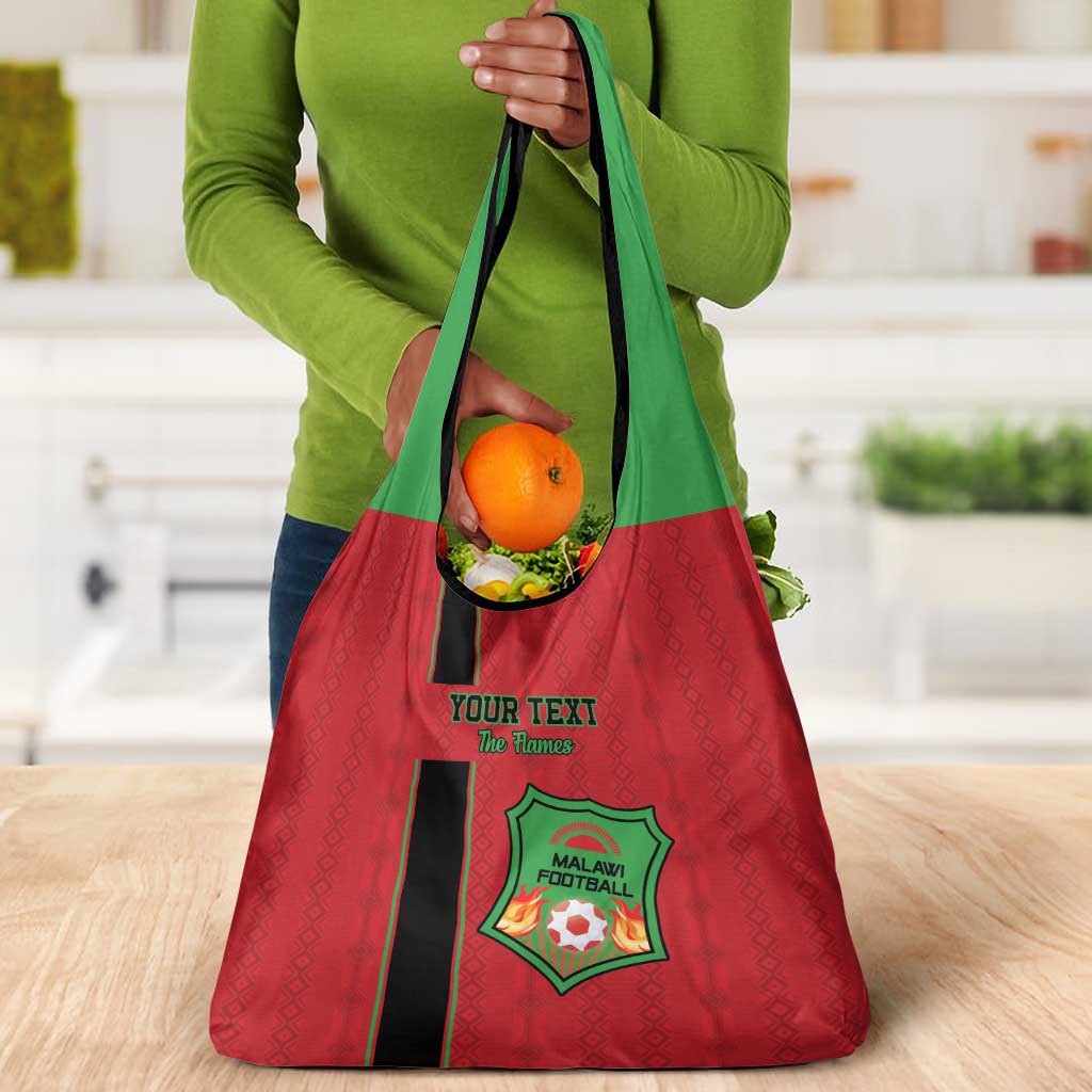 Custom Afro Malawi Football Grocery Bag Go Champions - African Pattern