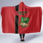 Custom Afro Malawi Football Hooded Blanket Go Champions - African Pattern