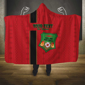 Custom Afro Malawi Football Hooded Blanket Go Champions - African Pattern