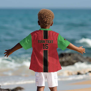 Custom Afro Malawi Football Kid Hawaiian Shirt Go Champions - African Pattern