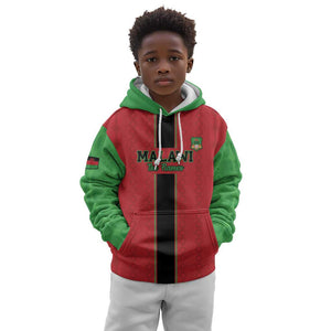 Custom Afro Malawi Football Kid Hoodie Go Champions - African Pattern