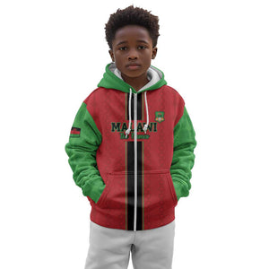 Custom Afro Malawi Football Kid Hoodie Go Champions - African Pattern