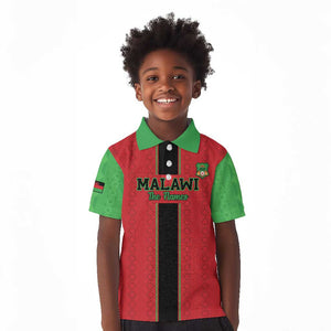 Custom Afro Malawi Football Kid Polo Shirt Go Champions - African Pattern