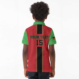 Custom Afro Malawi Football Kid Polo Shirt Go Champions - African Pattern