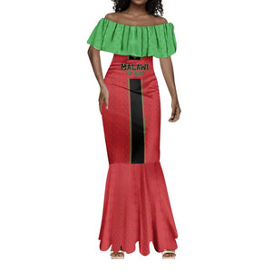 Custom Afro Malawi Football Mermaid Dress Go Champions - African Pattern