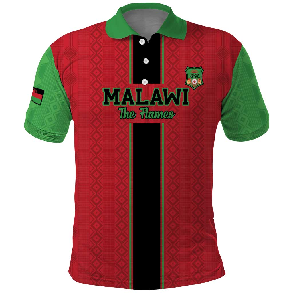 Custom Afro Malawi Football Polo Shirt Go Champions - African Pattern