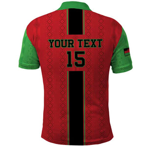 Custom Afro Malawi Football Polo Shirt Go Champions - African Pattern