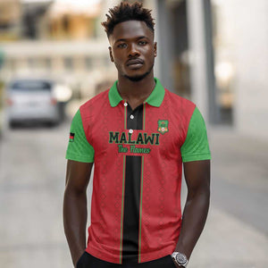 Custom Afro Malawi Football Polo Shirt Go Champions - African Pattern