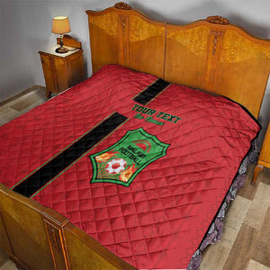 Custom Afro Malawi Football Quilt Go Champions - African Pattern