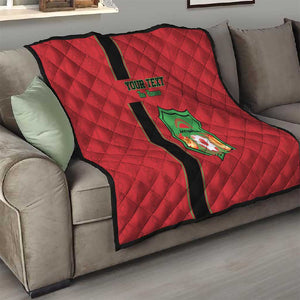 Custom Afro Malawi Football Quilt Go Champions - African Pattern