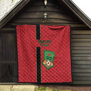 Custom Afro Malawi Football Quilt Go Champions - African Pattern