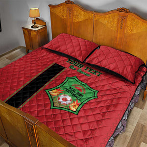 Custom Afro Malawi Football Quilt Bed Set Go Champions - African Pattern