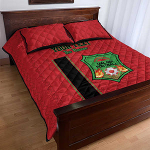 Custom Afro Malawi Football Quilt Bed Set Go Champions - African Pattern