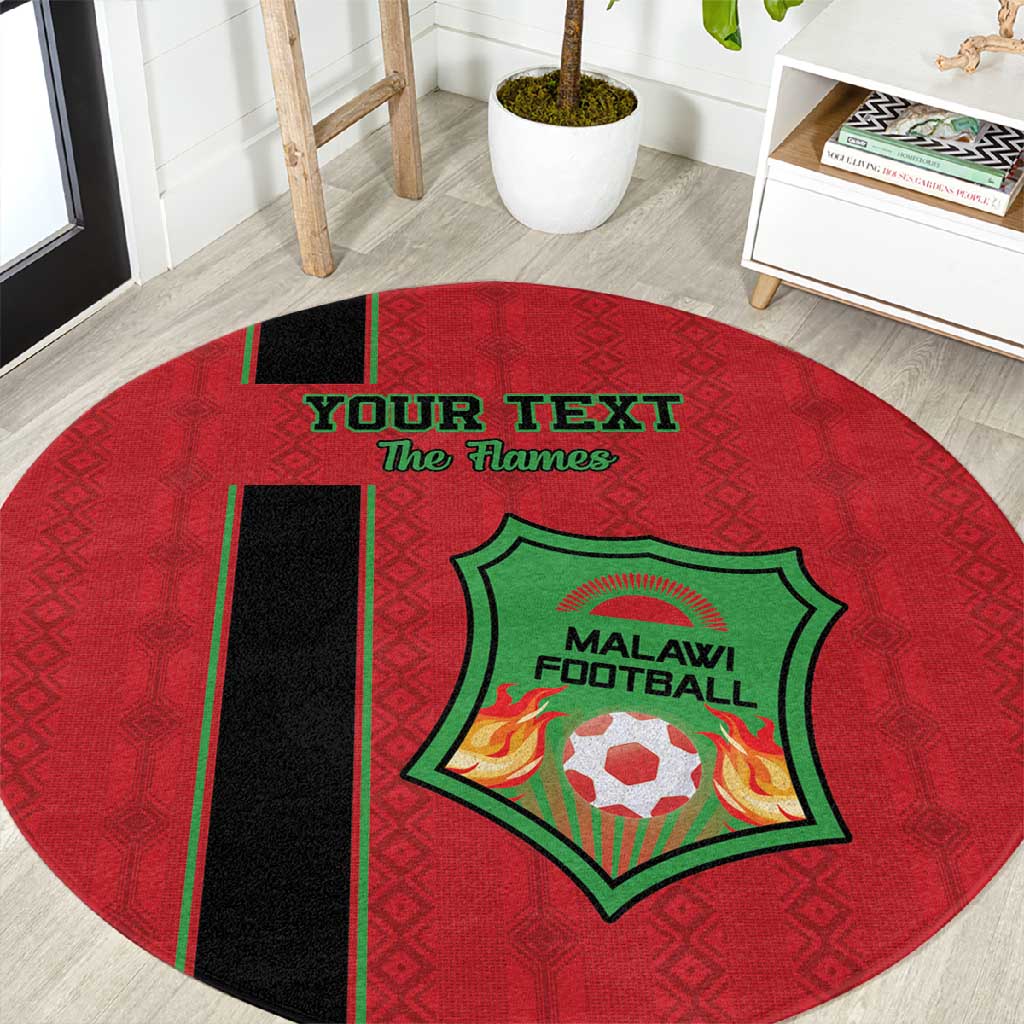 Custom Afro Malawi Football Round Carpet Go Champions - African Pattern