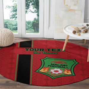 Custom Afro Malawi Football Round Carpet Go Champions - African Pattern