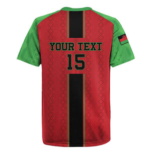 Custom Afro Malawi Football Rugby Jersey Go Champions - African Pattern