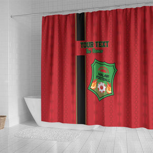 Custom Afro Malawi Football Shower Curtain Go Champions - African Pattern