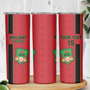 Custom Afro Malawi Football Skinny Tumbler Go Champions - African Pattern