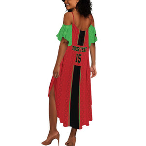 Custom Afro Malawi Football Summer Maxi Dress Go Champions - African Pattern