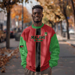 Custom Afro Malawi Football Sweatshirt Go Champions - African Pattern