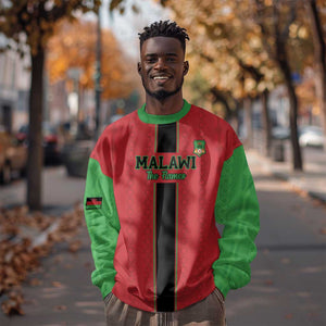 Custom Afro Malawi Football Sweatshirt Go Champions - African Pattern