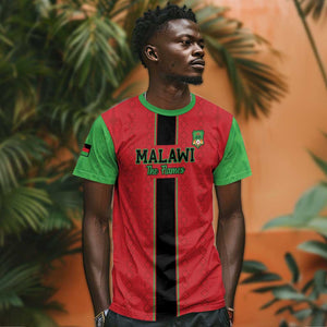 Custom Afro Malawi Football T shirt Go Champions - African Pattern