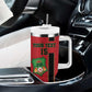 Custom Afro Malawi Football Tumbler With Handle Go Champions - African Pattern