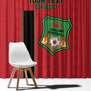 Custom Afro Malawi Football Window Curtain Go Champions - African Pattern