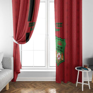 Custom Afro Malawi Football Window Curtain Go Champions - African Pattern