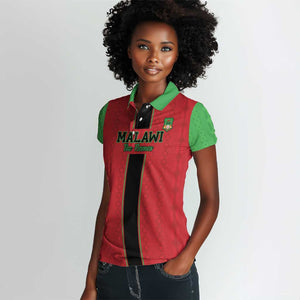 Custom Afro Malawi Football Women Polo Shirt Go Champions - African Pattern