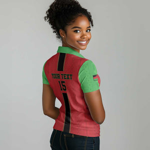 Custom Afro Malawi Football Women Polo Shirt Go Champions - African Pattern