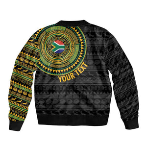 Personalised South Africa African Tribal Pattern Bomber Jacket Chest Arm Tattoo