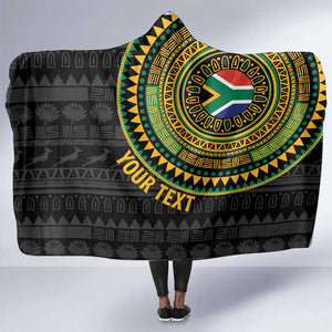 Personalised South Africa African Tribal Pattern Hooded Blanket Chest Arm Tattoo