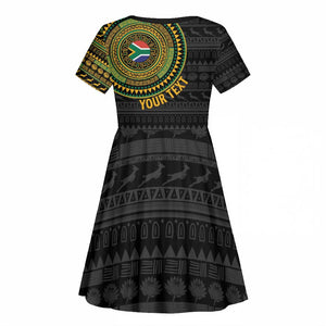 Personalised South Africa African Tribal Pattern Kid Short Sleeve Dress Chest Arm Tattoo