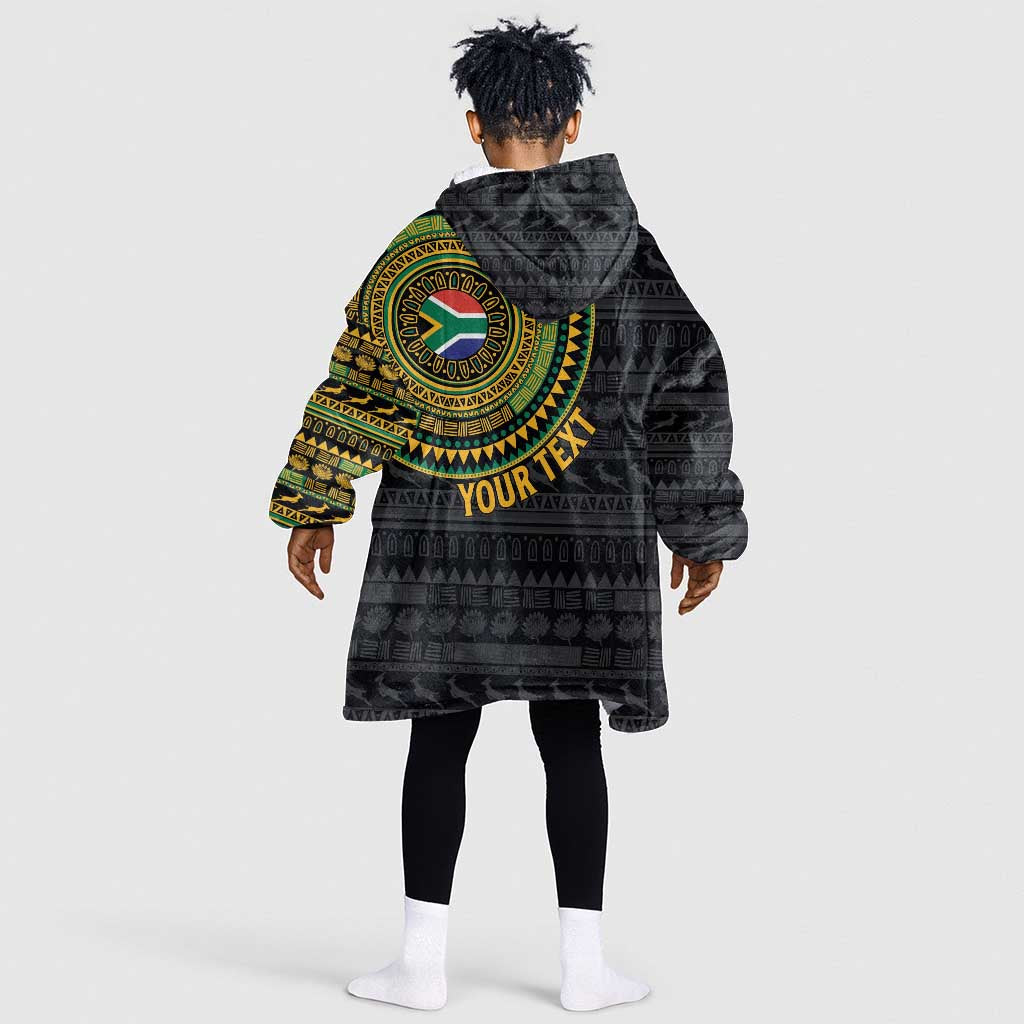 Personalised South Africa African Tribal Pattern Kid Wearable Blanket Hoodie Chest Arm Tattoo