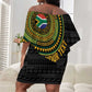 Personalised South Africa African Tribal Pattern Off Shoulder Short Dress Chest Arm Tattoo