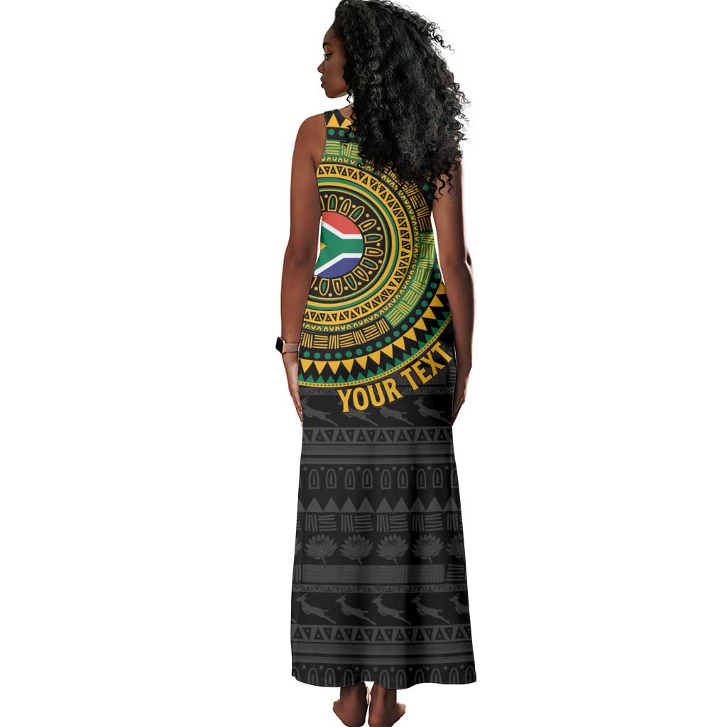 Personalised South Africa African Tribal Pattern Tank Maxi Dress Chest Arm Tattoo