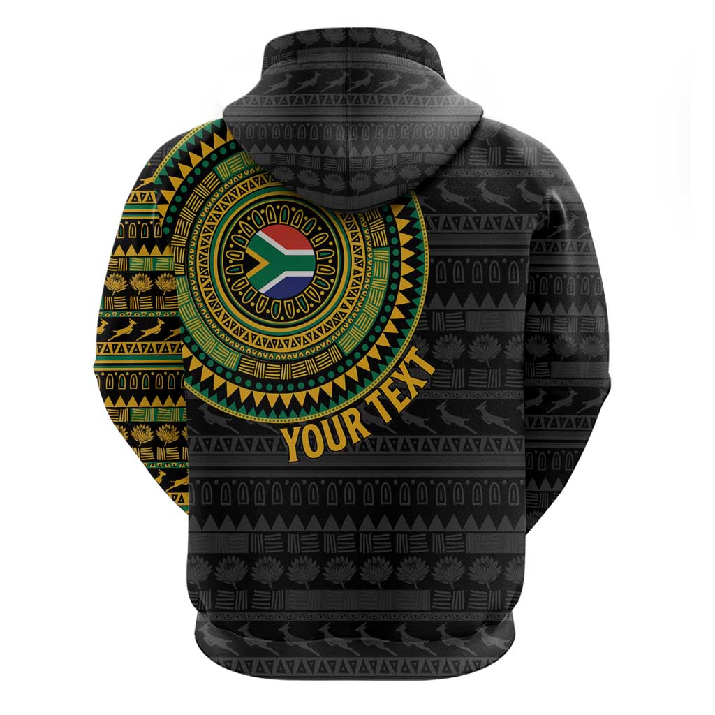 Personalised South Africa African Tribal Pattern Zip Hoodie Chest Arm Tattoo