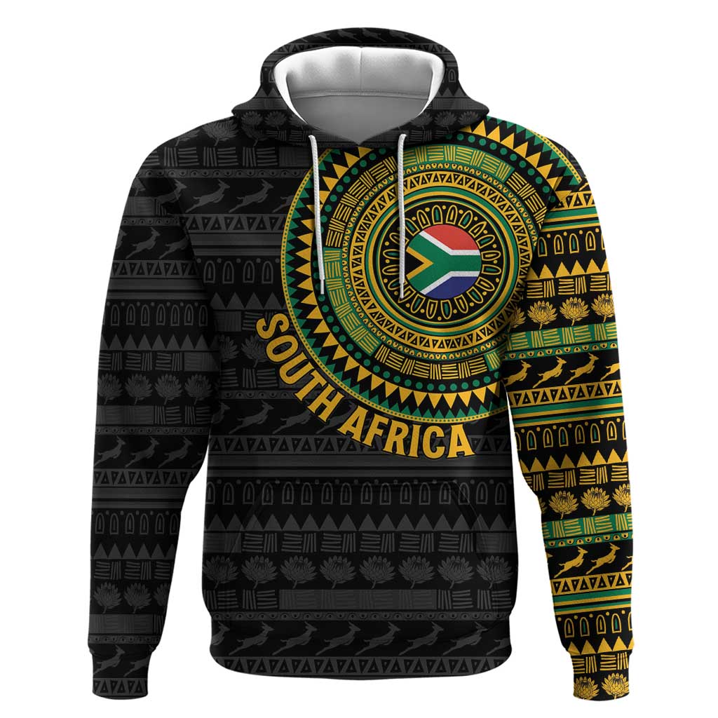 Personalised South Africa African Tribal Pattern Zip Hoodie Chest Arm Tattoo