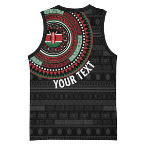 Personalised Kenya African Tribal Pattern Basketball Jersey Chest Arm Tattoo LT15