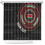 Personalised Kenya African Tribal Pattern Shower Curtain Chest Arm Tattoo