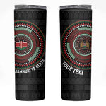 Personalised Kenya African Tribal Pattern Skinny Tumbler Chest Arm Tattoo