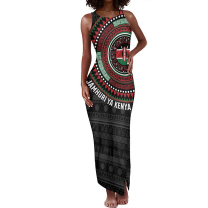 Personalised Kenya African Tribal Pattern Tank Maxi Dress Chest Arm Tattoo