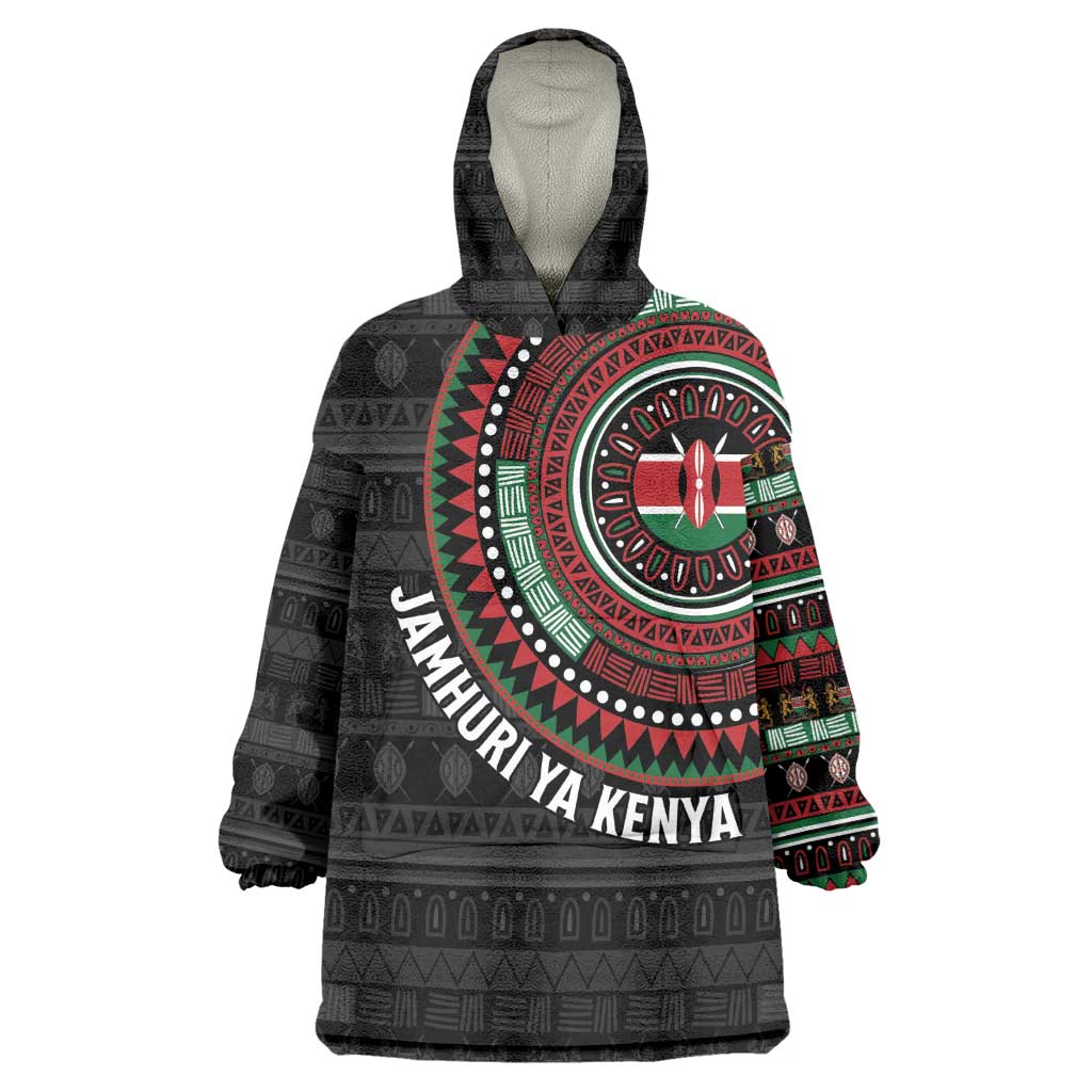 Personalised Kenya African Tribal Pattern Wearable Blanket Hoodie Chest Arm Tattoo