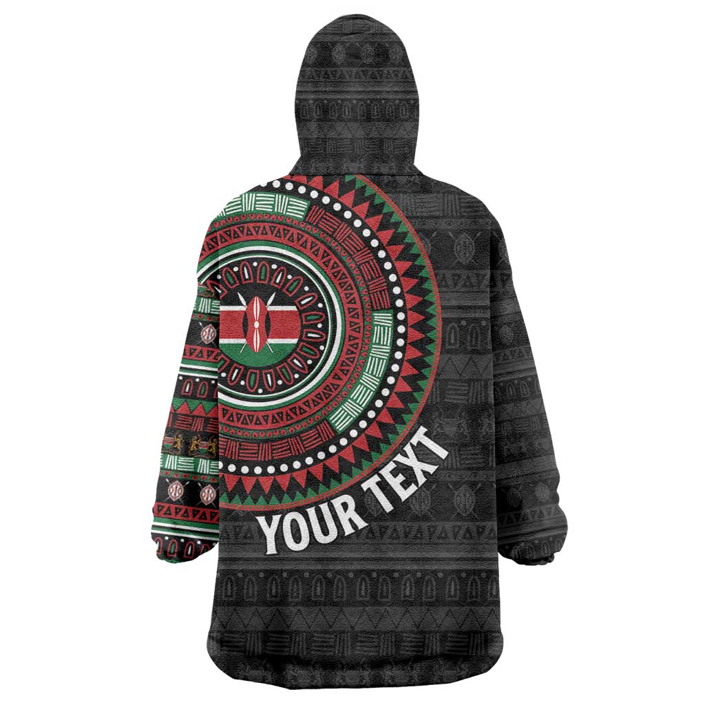 Personalised Kenya African Tribal Pattern Wearable Blanket Hoodie Chest Arm Tattoo