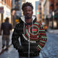 Personalised Kenya African Tribal Pattern Zip Hoodie Chest Arm Tattoo