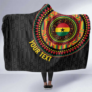 Personalised Ghana African Tribal Mix Kente Patterns Hooded Blanket Chest Arm Tattoo