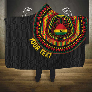 Personalised Ghana African Tribal Mix Kente Patterns Hooded Blanket Chest Arm Tattoo